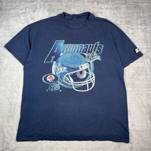 Toronto Argonauts Shirt Mens XL Blue Vintage 1999 Starter Helmet Graphic CFL